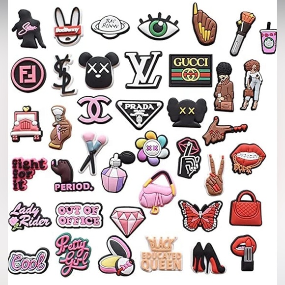 Black Girl Magic Melanin Shoe Charms Jibbitz Set For Crocs - Picture 3 of 4